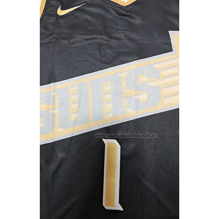 Camiseta Phoenix Suns Devin Booker NO 1 Select Series Oro Negro